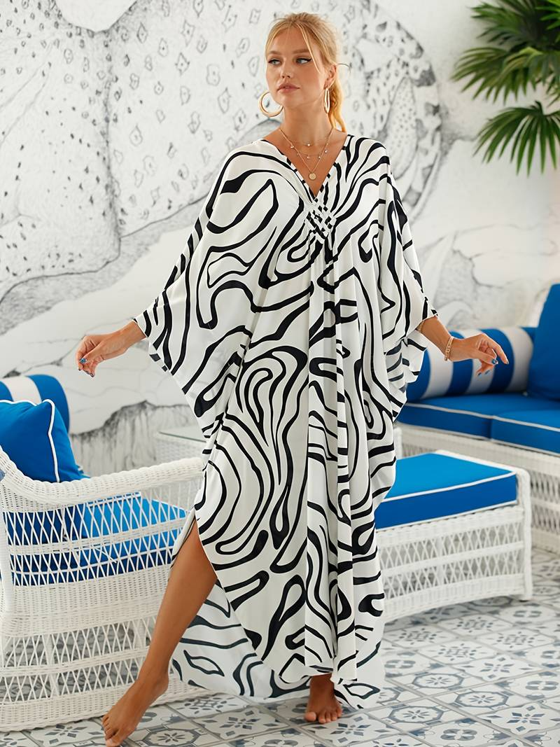 Trinity™ | Robe Tropicale Élégante en Coton et Bambou