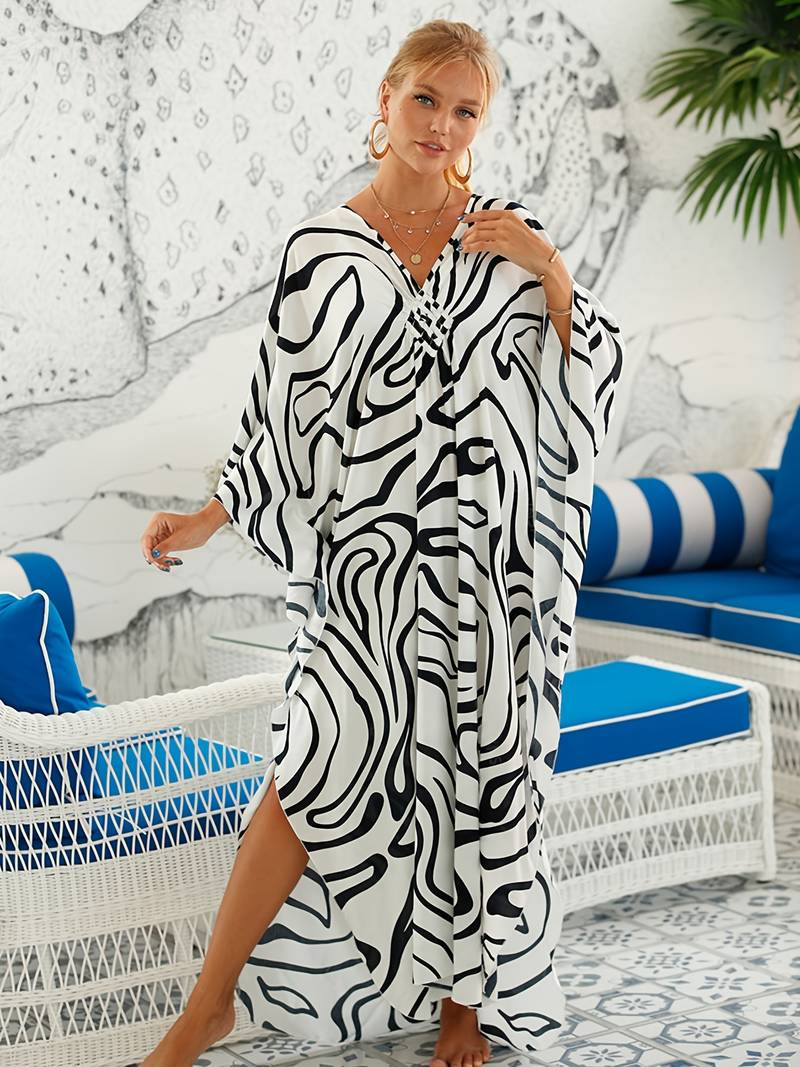 Trinity™ | Robe Tropicale Élégante en Coton et Bambou
