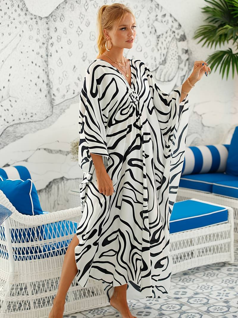 Trinity™ | Robe Tropicale Élégante en Coton et Bambou
