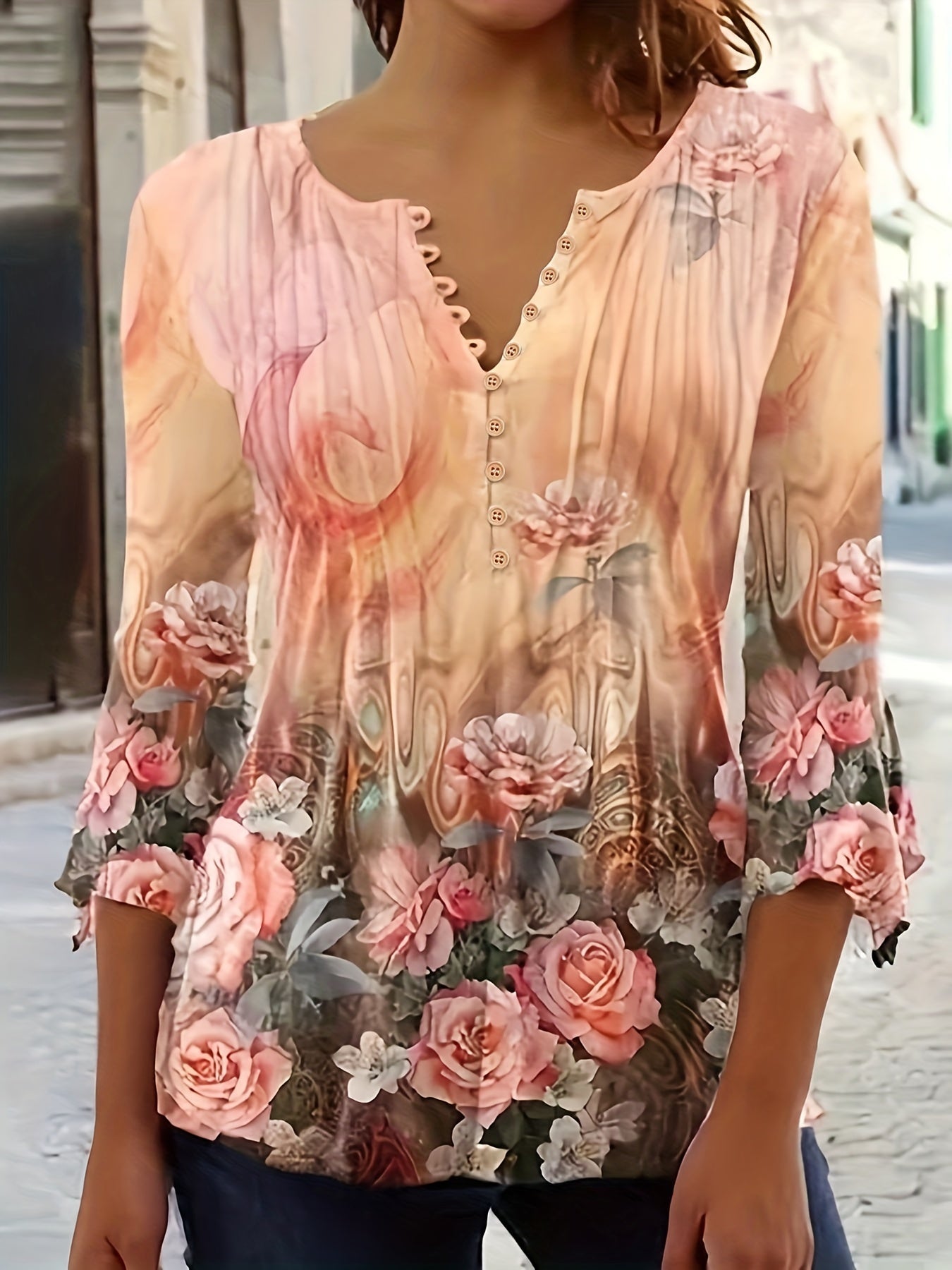 Chloe™ | Blouse Florale Chic à Col V