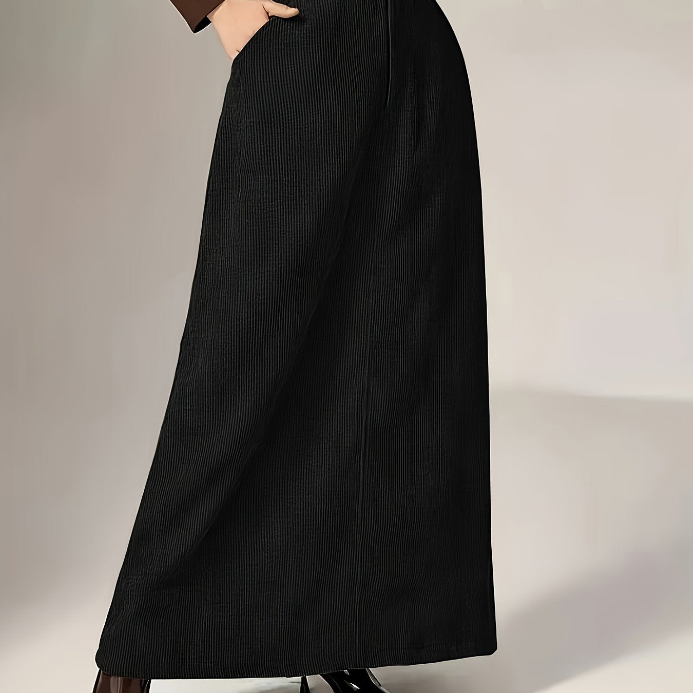 Silvia™ | Jupe Vintage Élégante en Velours Côtelé