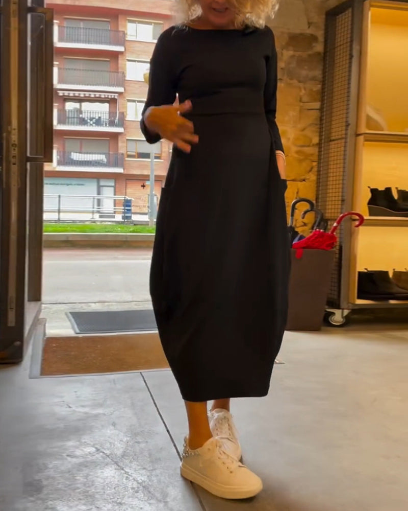 Claire™ | Robe Midi Élégante en Coton
