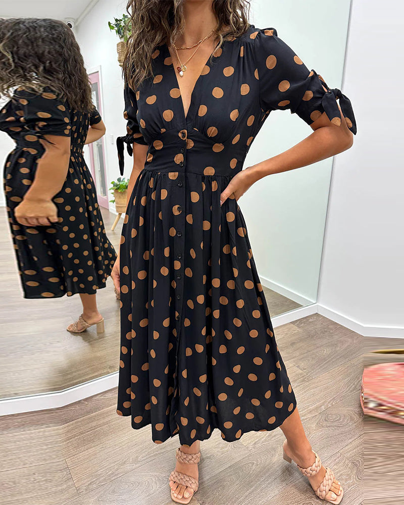 Naomi™ | Robe Élégante à Pois
