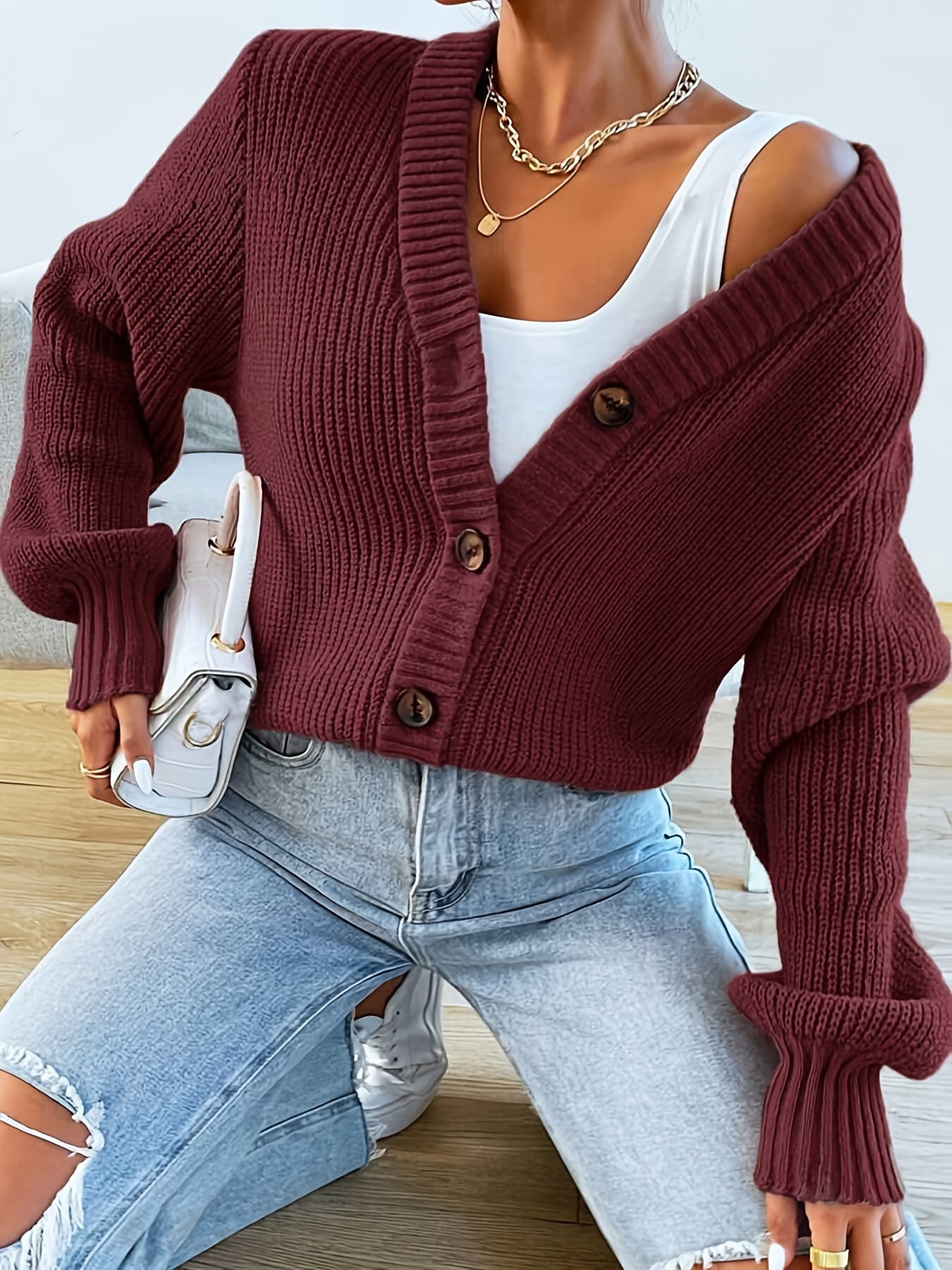 Annabelle™ | Cardigan Doux Émeraude, Élégance Décontractée