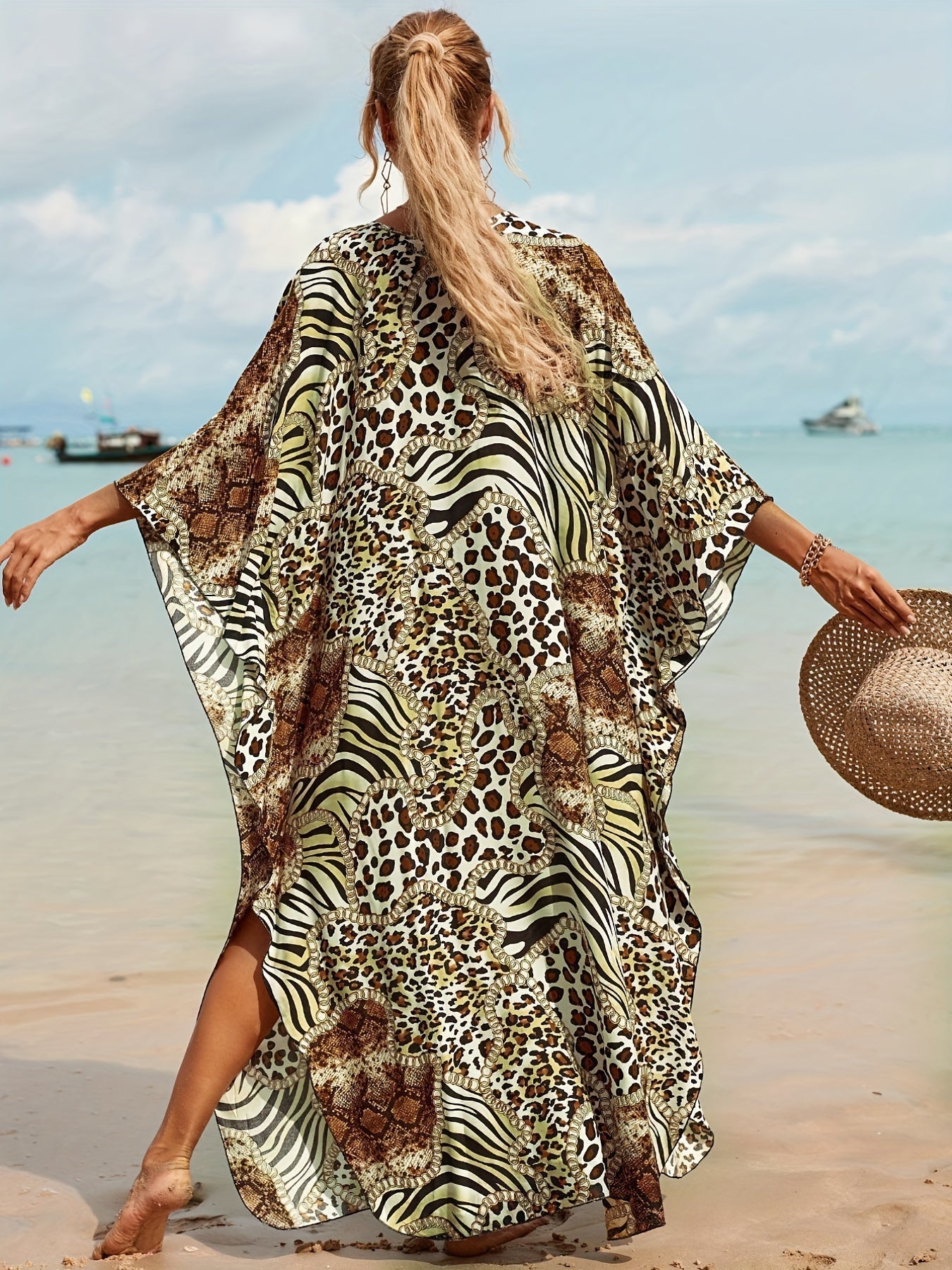 Blair™ | Robe Tropicale Élégante en Coton et Bambou