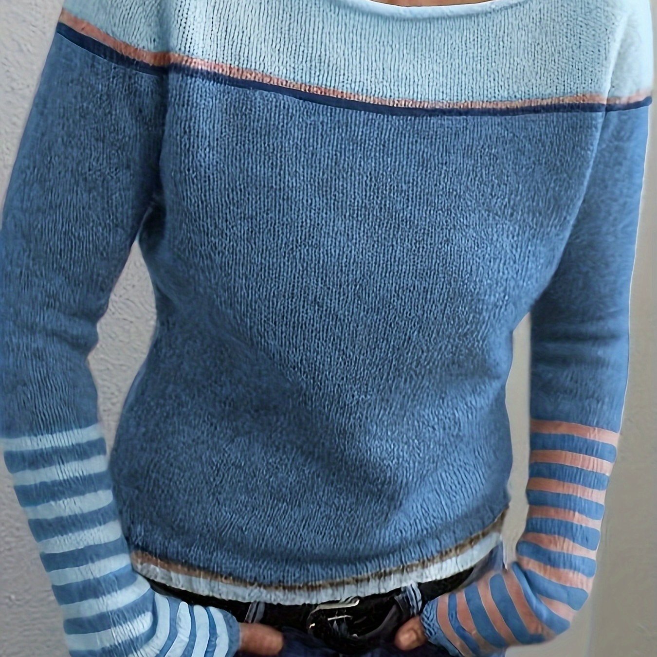 Leila™ | Pull Décontracté à Rayures et Blocs de Couleur
