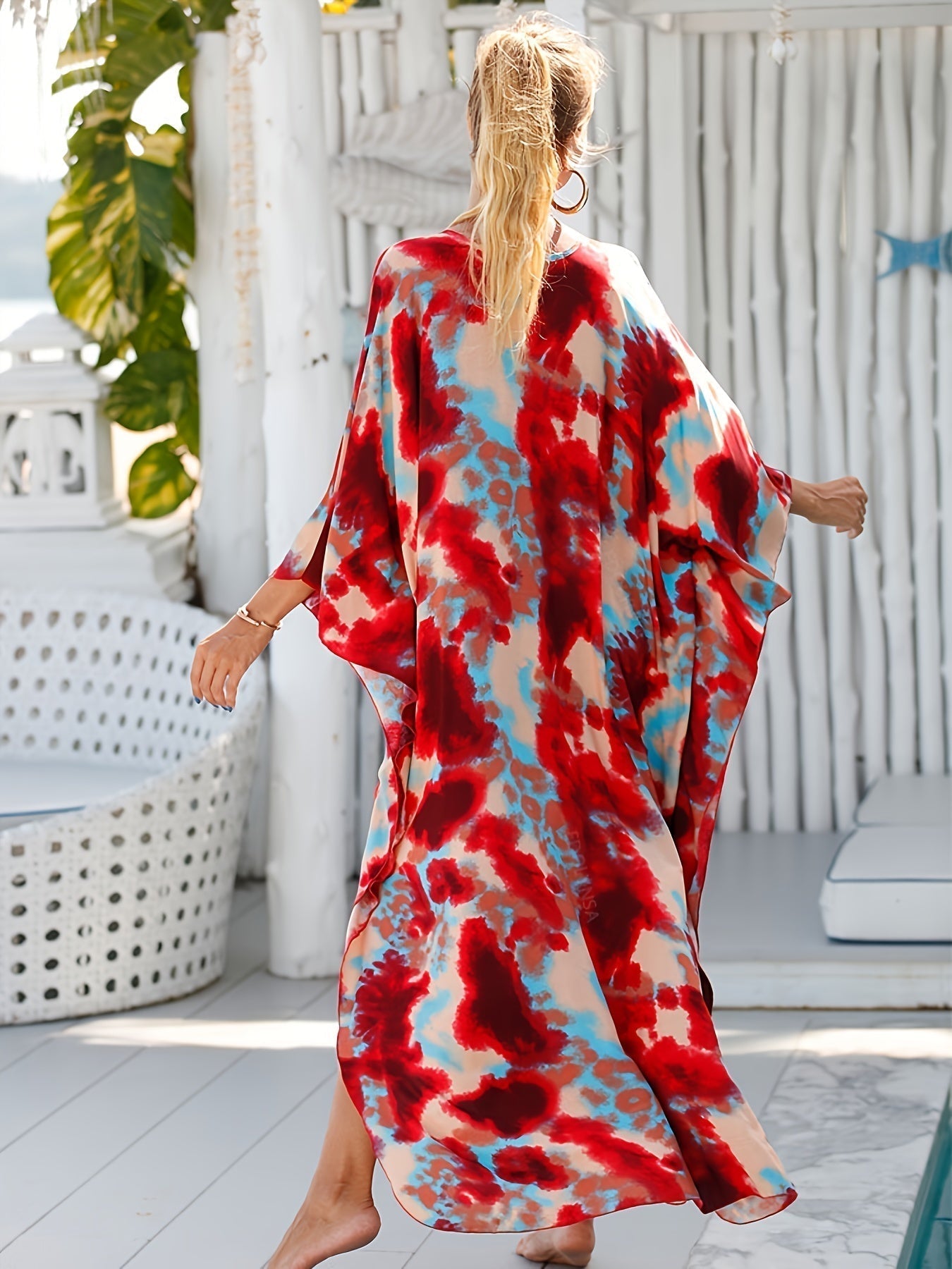 Rowan™ | Robe Tropicale Élégante en Coton et Bambou