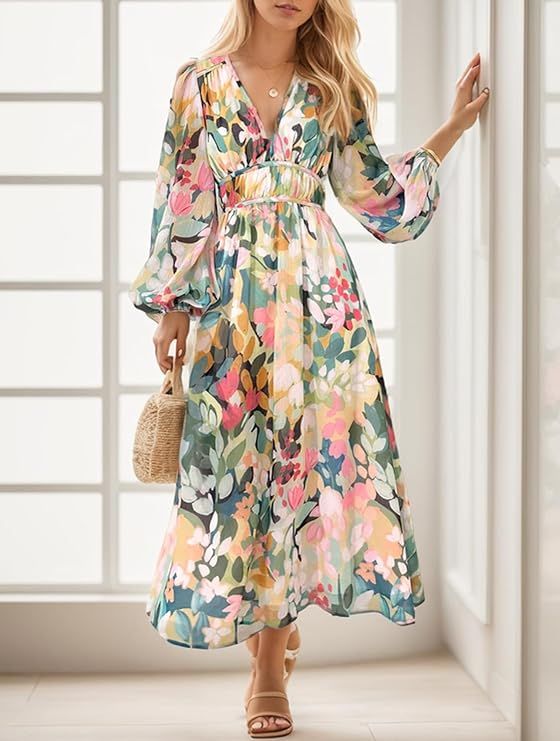 Jasmine™ | Robe Maxi Élégante à Imprimé Floral