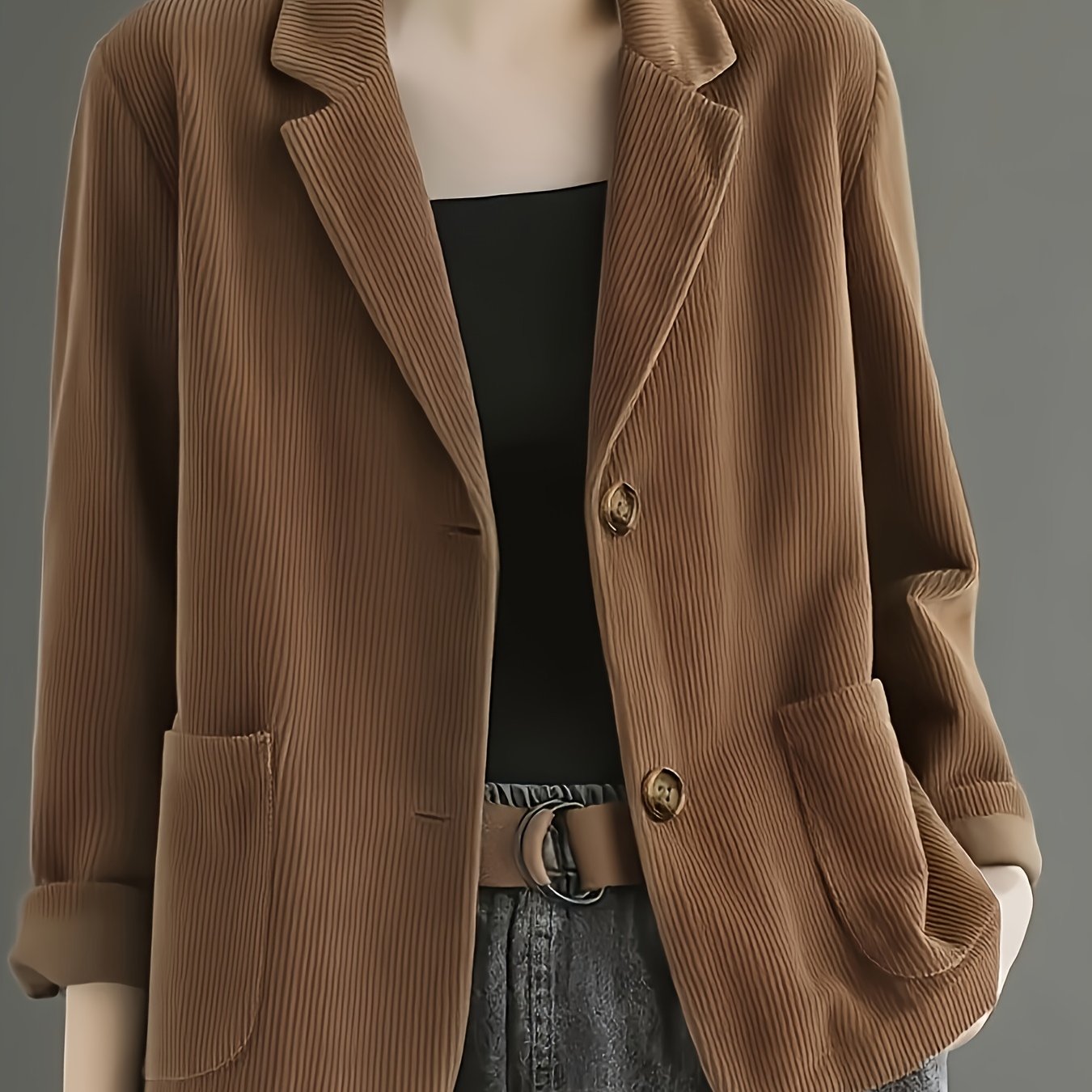 Clarabelle™ | Blazer Élégant en Velours Côtelé
