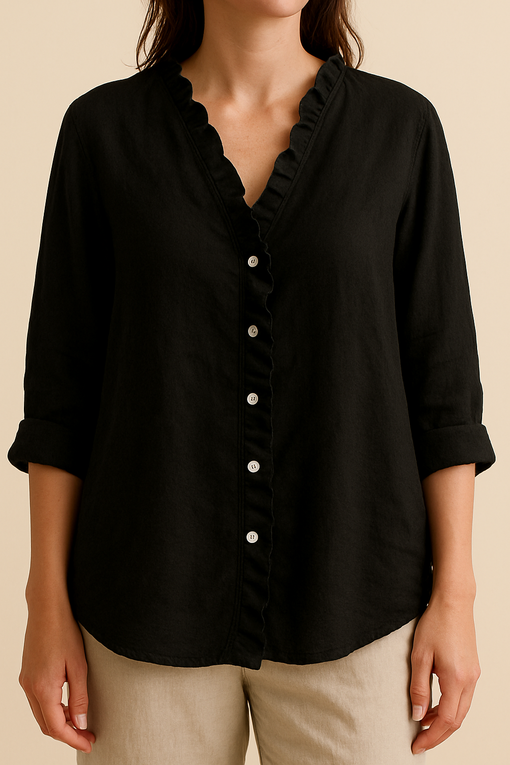 Linea™ | Blouse Décontractée à Volants