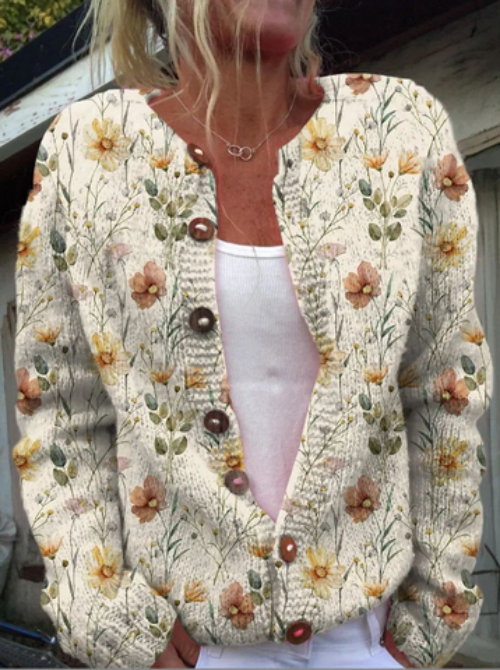 Mirella™ | Cardigan Floral Élégant