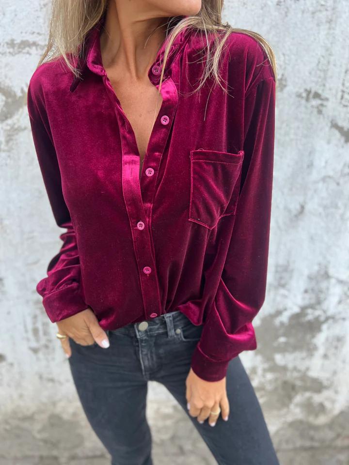 Juliette™ | Chemise Élégante en Velours