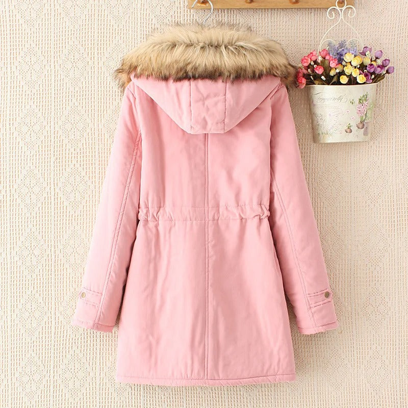 FERONA™ | Manteau Élégant avec Capuche en Fausse Fourrure