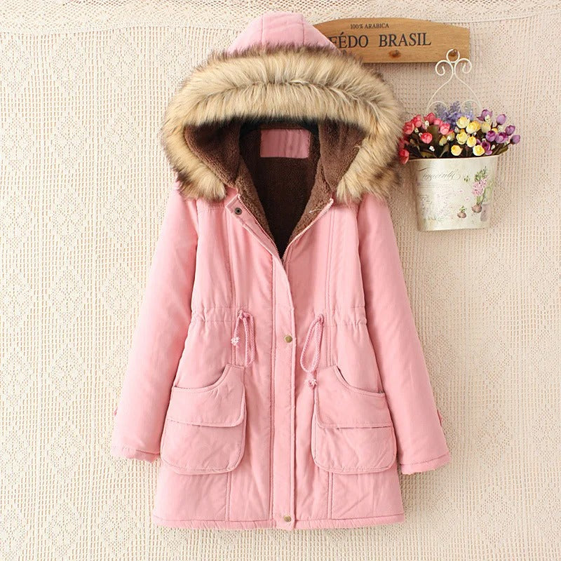 FERONA™ | Manteau Élégant avec Capuche en Fausse Fourrure