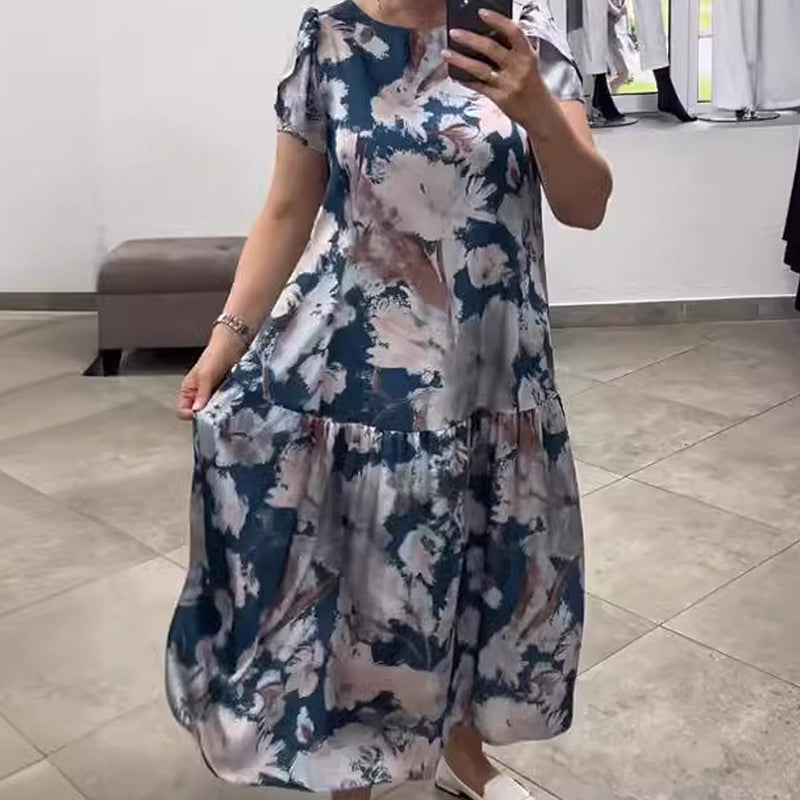 Jill™ | Robe Midi Florale en Coton Élégante