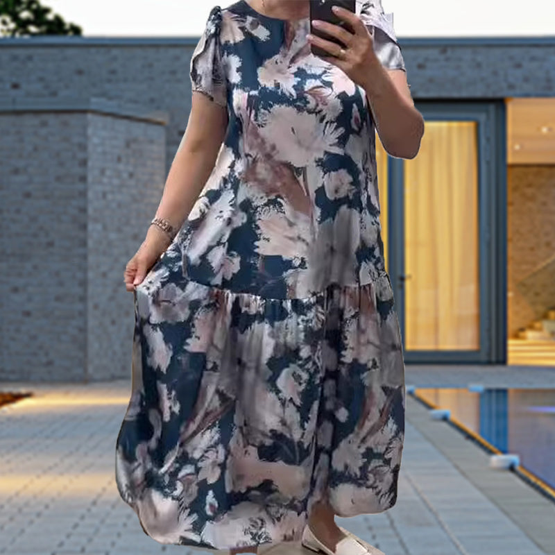 Jill™ | Robe Midi Florale en Coton Élégante