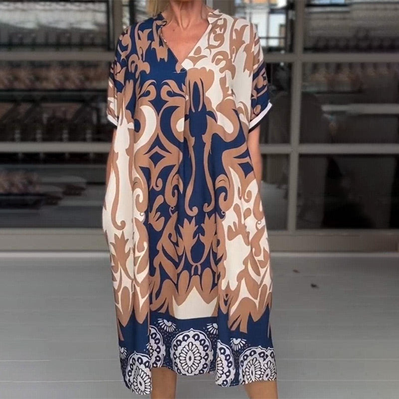 Rine™ | Robe Midi Décontractée Élégante