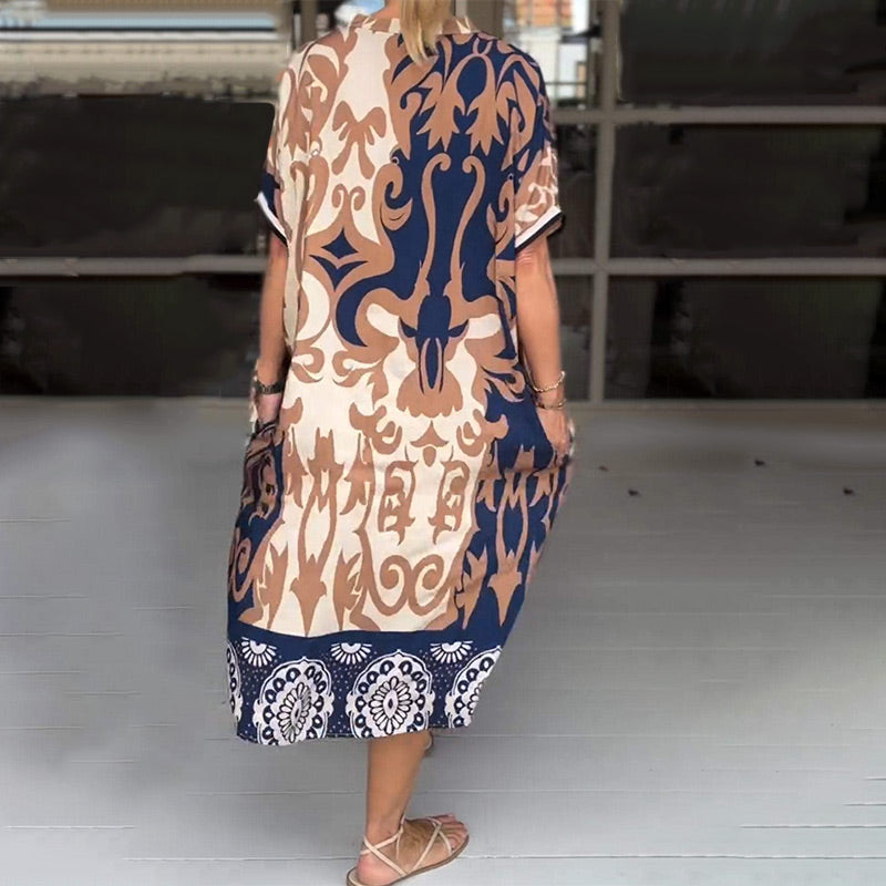 Rine™ | Robe Midi Décontractée Élégante