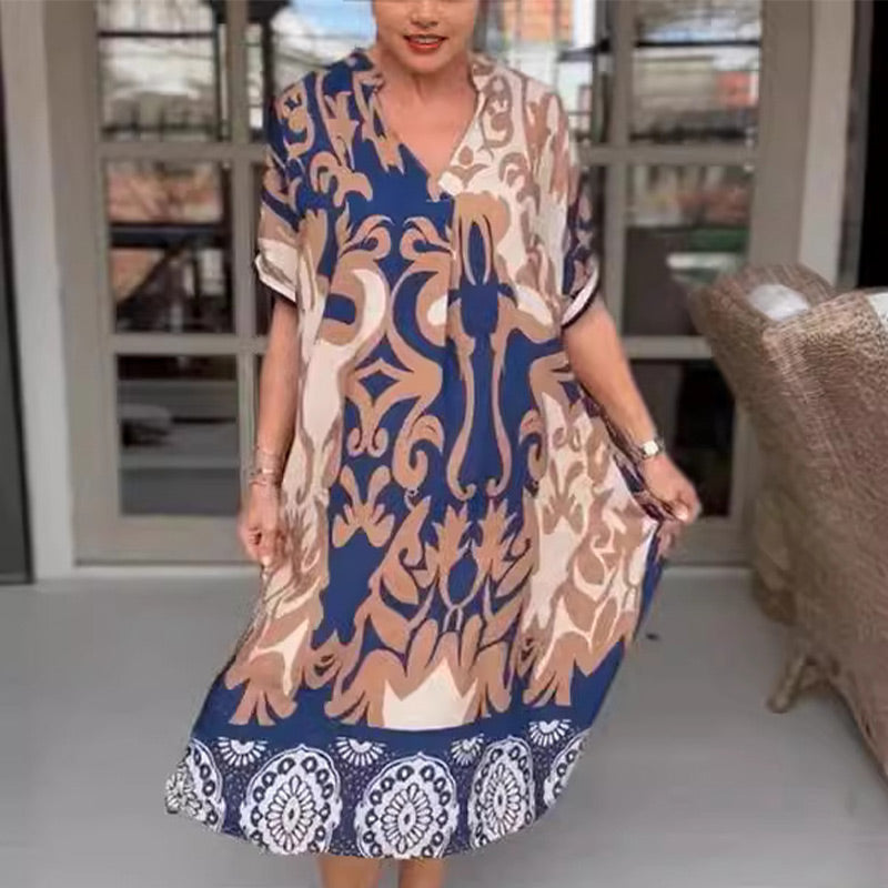 Rine™ | Robe Midi Décontractée Élégante