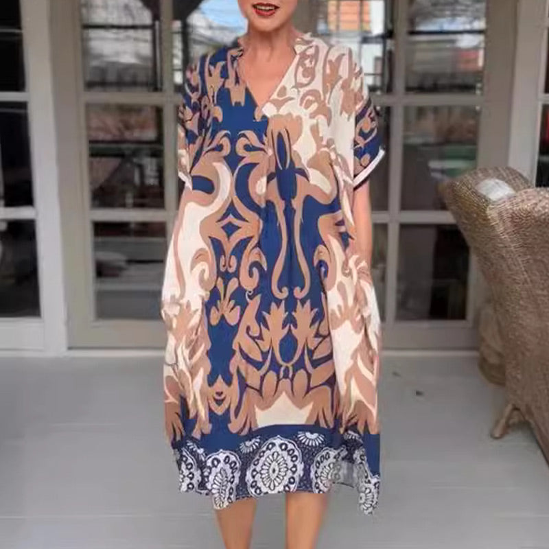 Rine™ | Robe Midi Décontractée Élégante