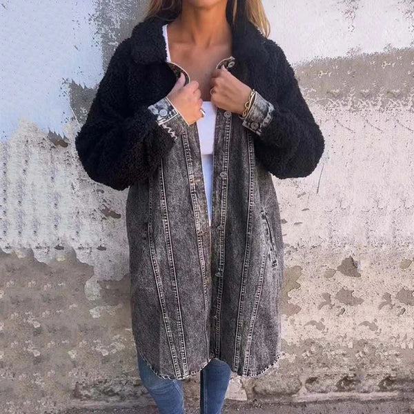 Iris™ | Veste Denim Doublée Sherpa