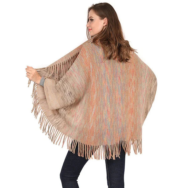 Mary™ | Châle Tricoté à Franges