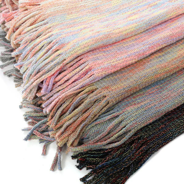 Mary™ | Châle Tricoté à Franges