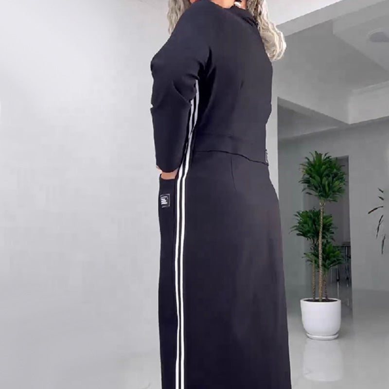 Léa™ | Robe Boutonnée Élégante à Manches Longues